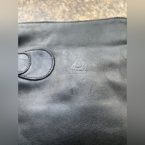 Blondo Vintage Black Knee-High Leather Boots Faux Fur Made in Canada W8 - Picture 4 of 9